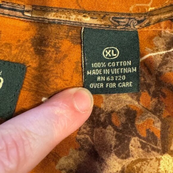 Gallop Men’s XL Long Sleeve Hunting Shirt Deer Bow Arrow Graphic Cotton Button - Picture 5 of 5